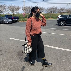 Brown Cable Knit Sweater Size Medium